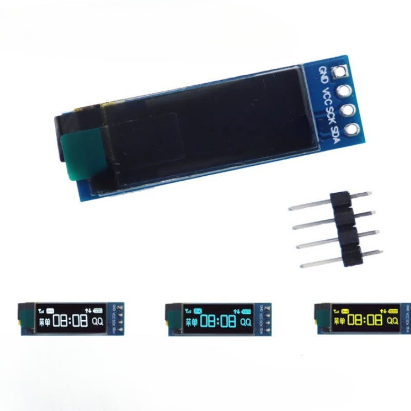 10pcs 0.91 Inch Oled Display 128x32 White Light OLED LCD Module IIC HD High Brightness Wide Viewing Angle