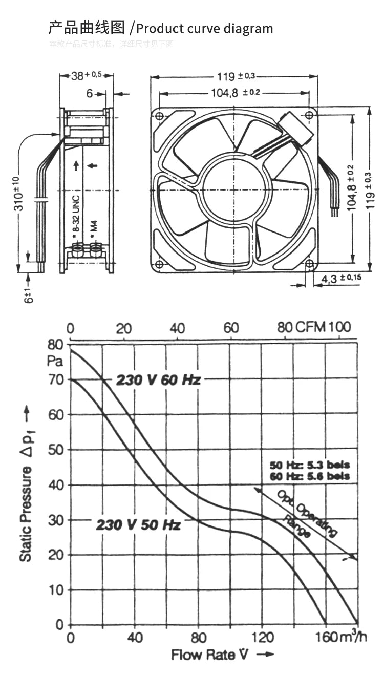 New Imported Fan 4656EN 17W 230V All-metal High Temperature Fan