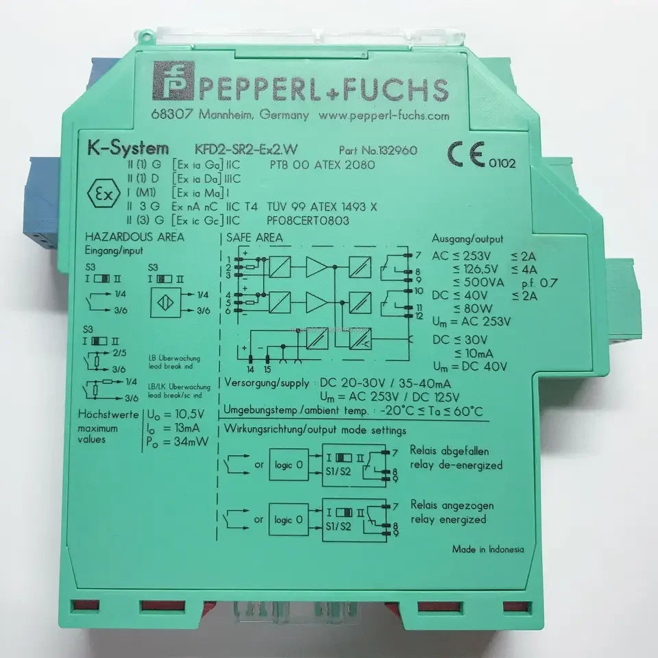 Original Safety Barrier KFD2-SR2-Ex2.W Isolated Barrier Switch Amplifier New Process Automation Transmitter Power Supply
