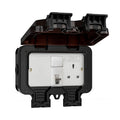 IP66 British Leakage Protection British Regulation RCD13A Rainproof Industrial Plug Outdoor Waterproof Socket