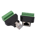 Network Cable Extender 8P8C RJ45 Female Connector To 8-PIN Terminal No Soldering Green Network Wiring Terminal