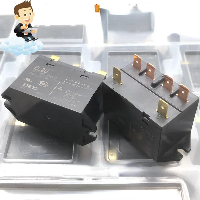 New Imported Relay EL2U 200-240VAC Two-normally Open 25A/277VAC EL2U