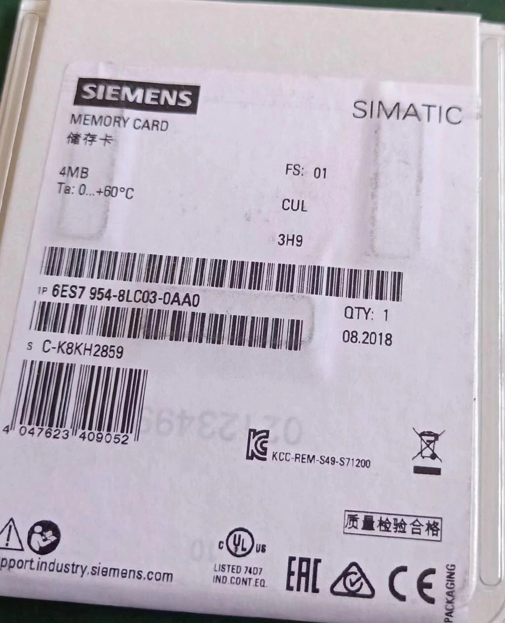 Memory Card 6ES7954-8LC03-0AA0 Memory Card Memory Card