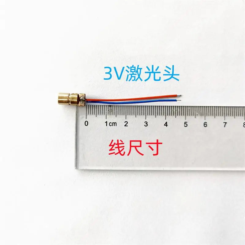 3V 5V 4.5V Laser Head Diode Dot Red Copper Semiconductor Laser Tube 6MM Outer Diameter
