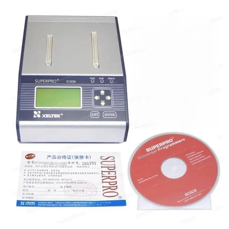 ORIGINAL NEW SUPERPRO 6100N+DX0001 SOCKET SP6100N SUPERPR06100 IC PROGRAMMER IC ORG DX0001 DX2052 ADAPTER SUPER PRO6100N
