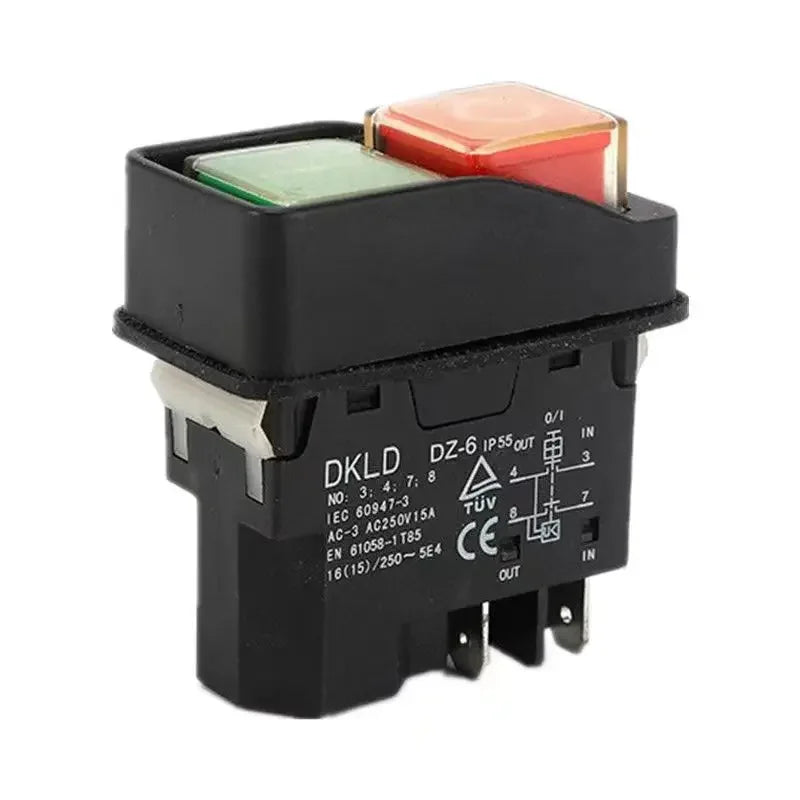 DKLD Waterproof Switch Electromagnetic Switch DZ-6 Start Stop Button Power Tool Special DKLD DZ-6