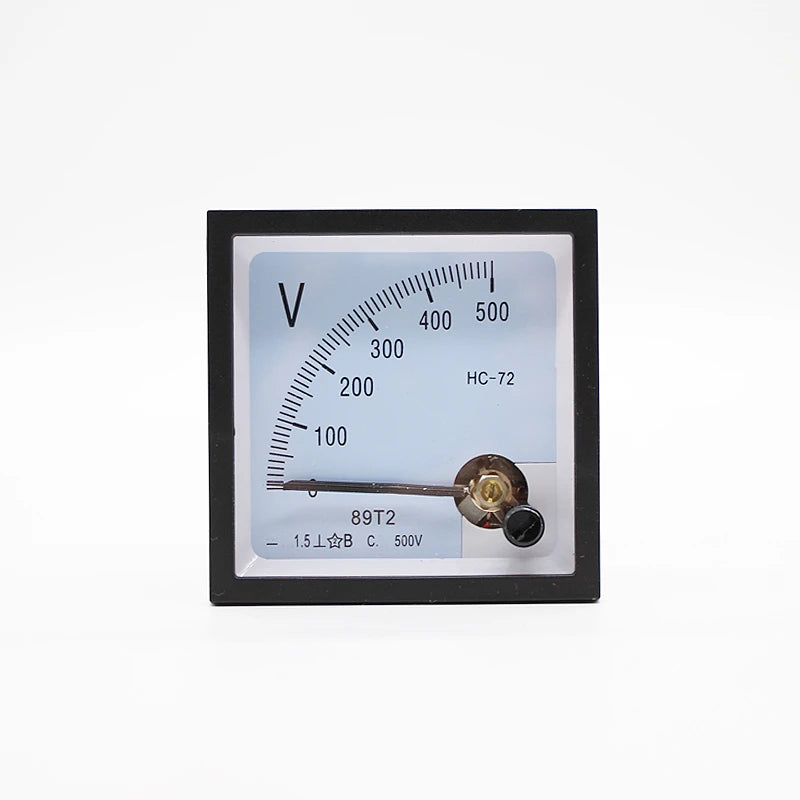 SQ/HC-72 Pointer Type DC Voltmeter 100V 200V 300V 500V Hole Size 67X67mm