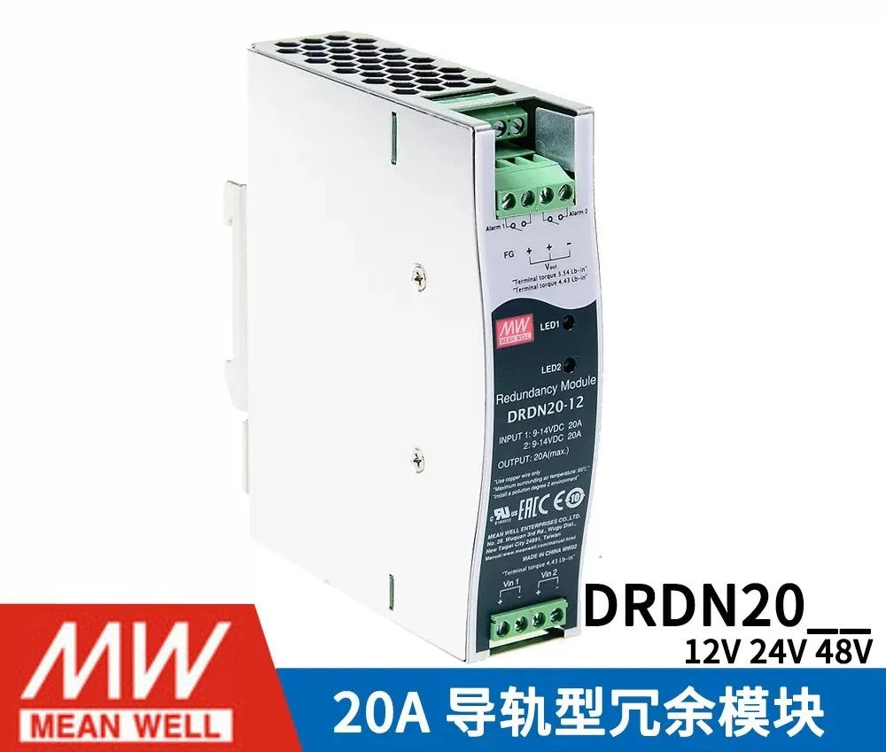 DR-RDN20=DRDN20-24 New Original Switching Power Supply DRDN20-12/24/48V 20A DIN Rail Mounted Power Redundant Control Module PLC
