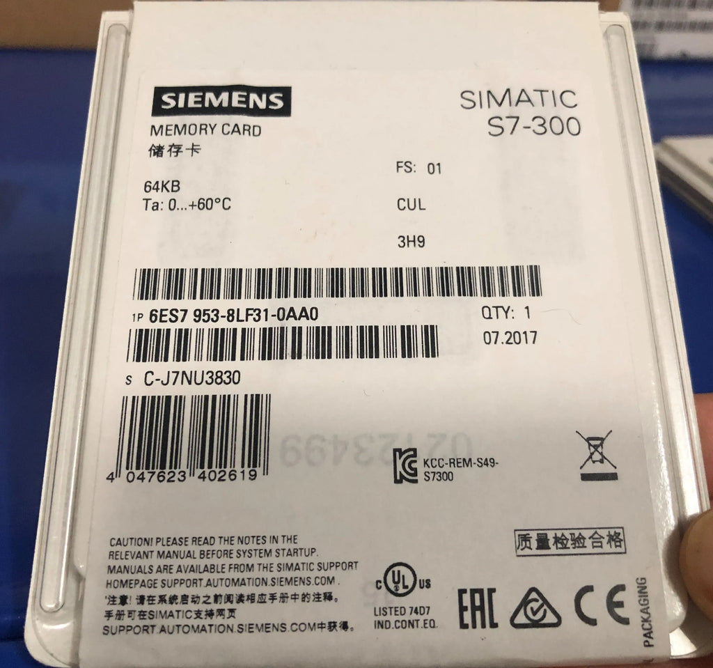953 6ES7953-8LF/8LG/8LJ/8LL/8LM/8LP/20/30/31-0AA0 Memory Card