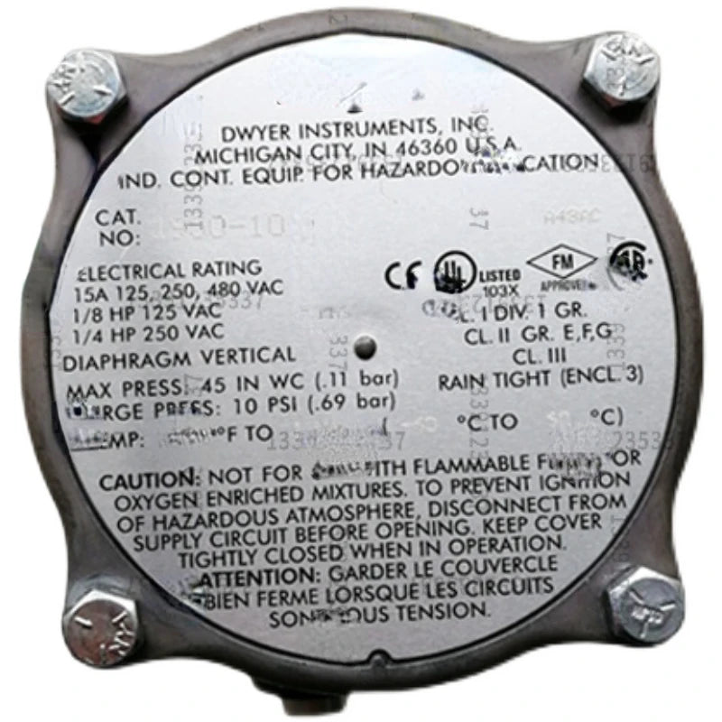 1950-1-2F 1950-0-2F 1950-5-2F Ultra Differential Pressure Explosion-proof Differential Pressure Switch 1950-20-2F 1950-10-2F