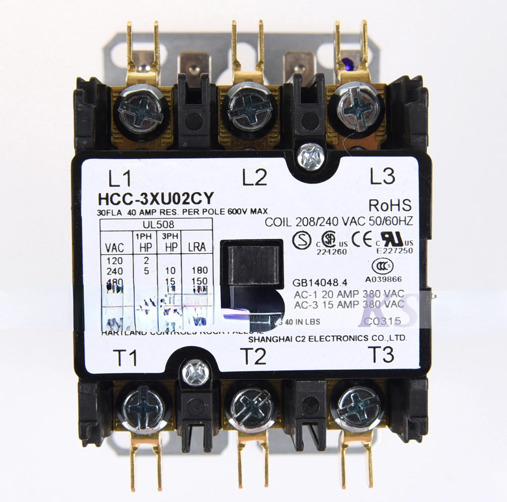 208V-240V 30A HCCY3XU02CY=HCC-3XU02CY HCC-3XU02CY 50HZ 60HZ Pool Pump American Three-phase AC Contactor