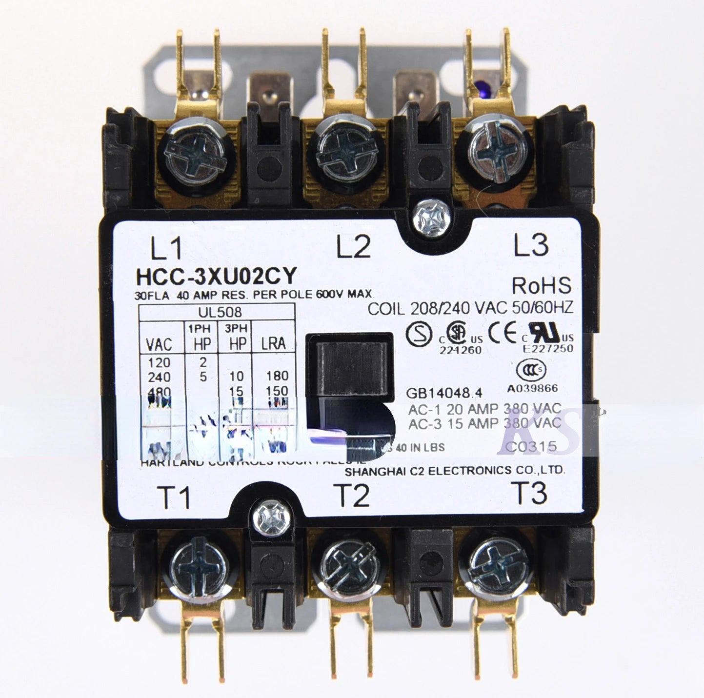 208V-240V 30A HCCY3XU02CY=HCC-3XU02CY HCC-3XU02CY 50HZ 60HZ Pool Pump American Three-phase AC Contactor