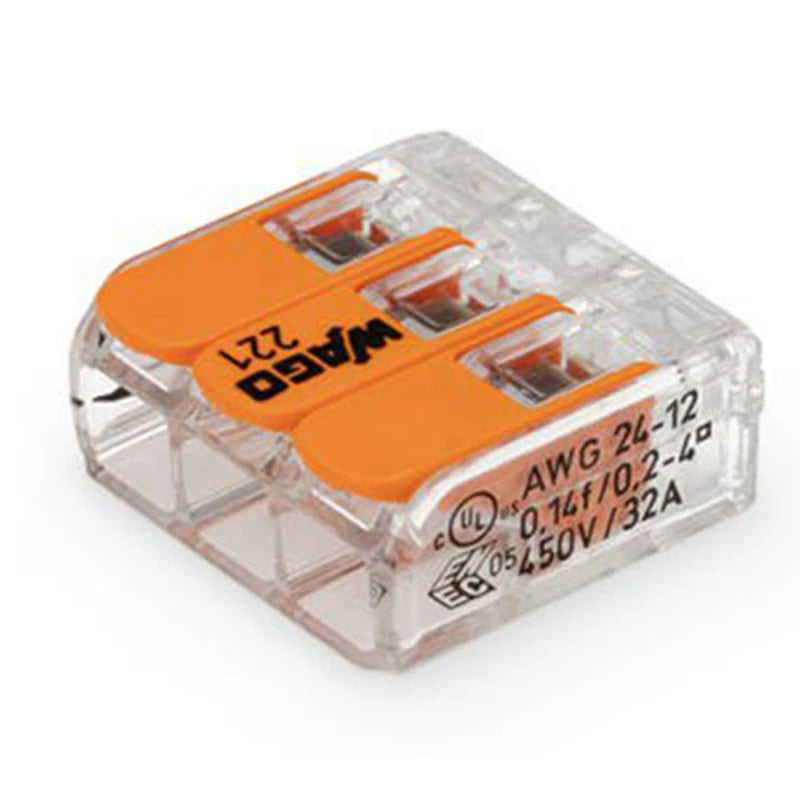 Original 221-413 Fast Terminal 32A High Power One Into Two Out 0.2-4 Flat