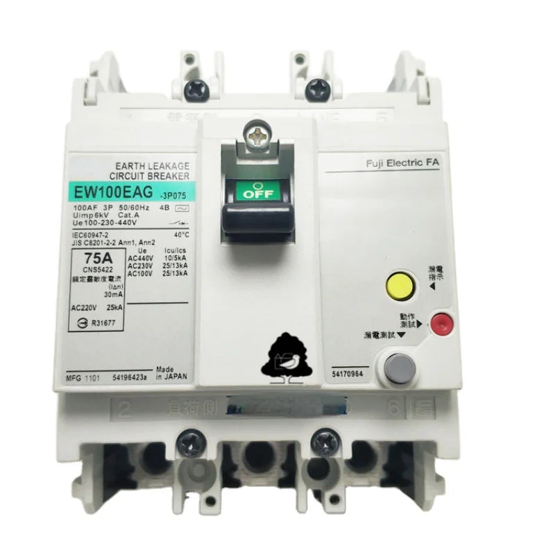 EW100EAG 3P 100A 75A Leakage Circuit Breaker Spot Genuine