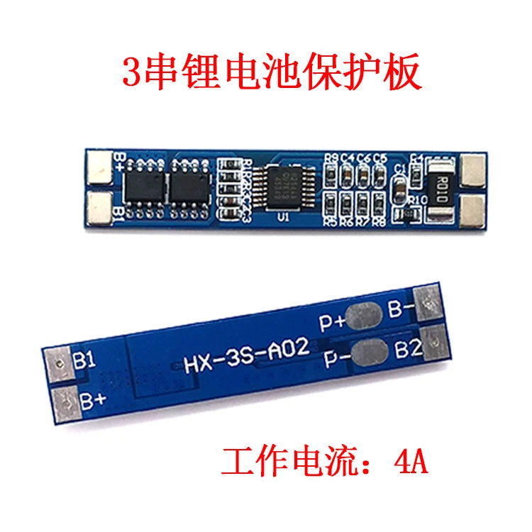 18650 Three Series 12V Ternary Lithium Battery 12.6V Protection Board 11.1V Anti-overcharge Overpass Current Anti-short Circuit