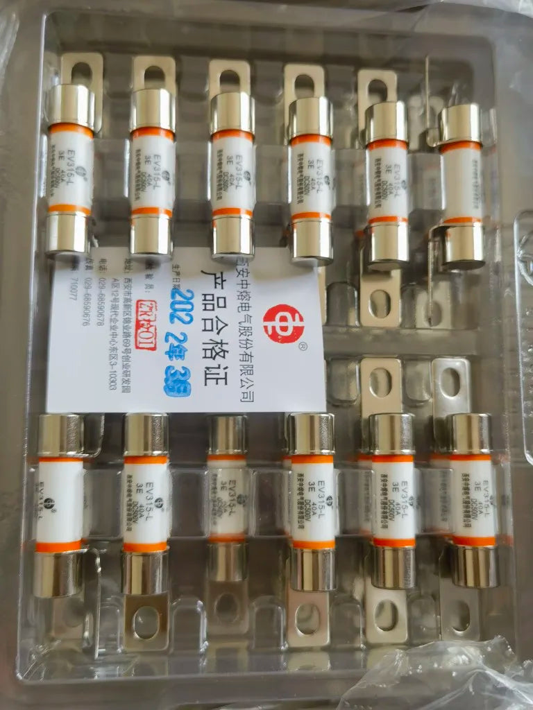 Fuse EV315-L 3E 500V40A New Energy Automobile Insurance Pipe Length 6.5Cm Car Fuse EV315-L-3E 10A 15A