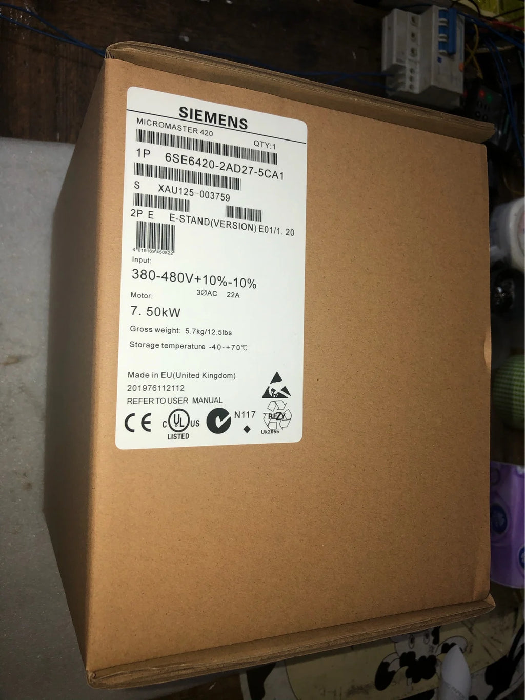 MM420 Inverter 6SE6420-2AD22/23/24/25/27/31-0/1/2/5/BA1/CA1 PLC