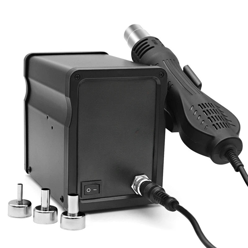 Heat Gun 2-in-1 878D Electric Soldering Iron 858 Digital Display Temperature Control Welding Platform Electronic Welding Repair