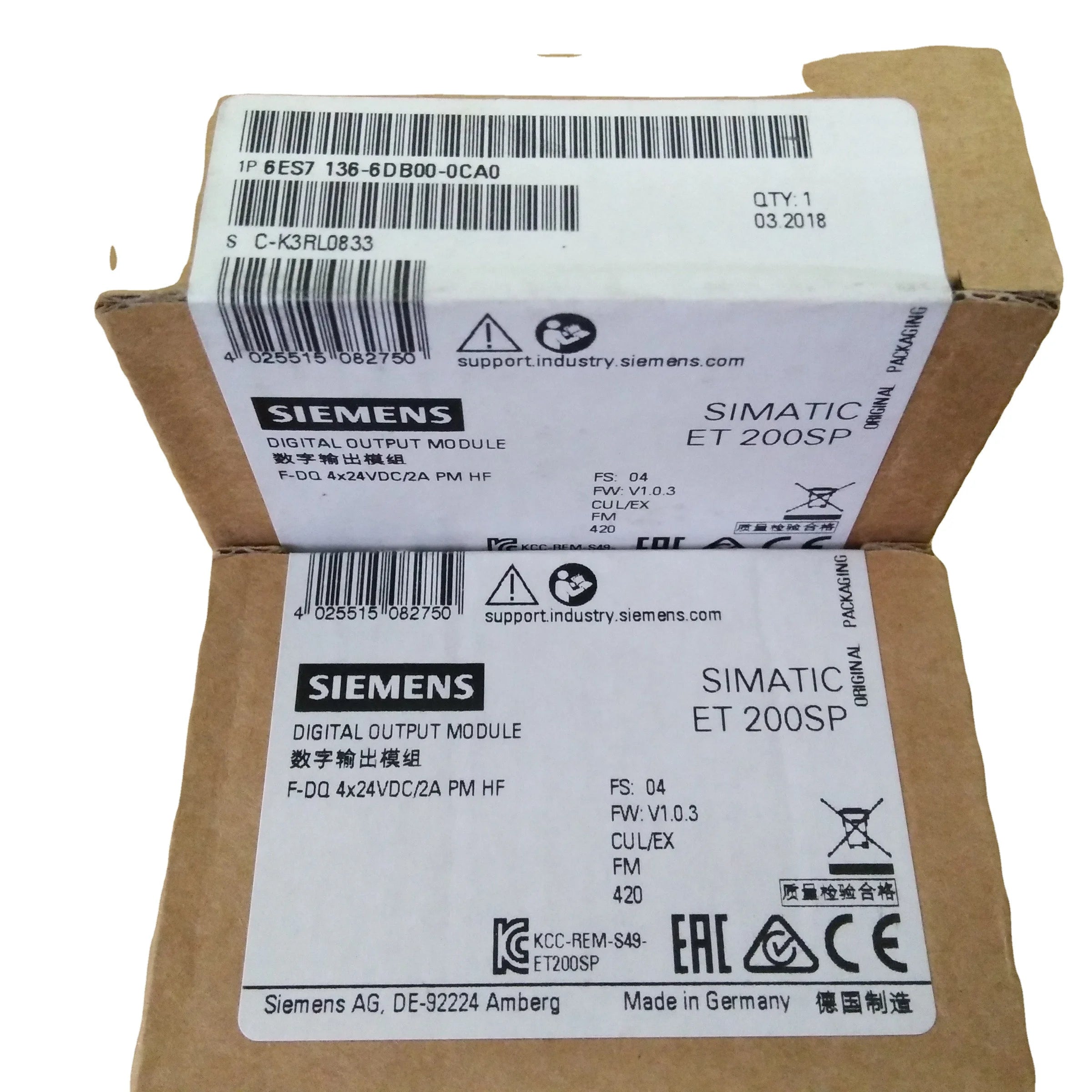 Quantity Input module 6ES7136-6DB00-0CA0 Original SIMATIC PLC MODULE NEW ORIGINAL