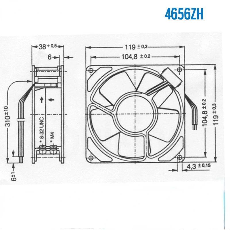 New Imported Fan 4656EN 17W 230V All-metal High Temperature Fan