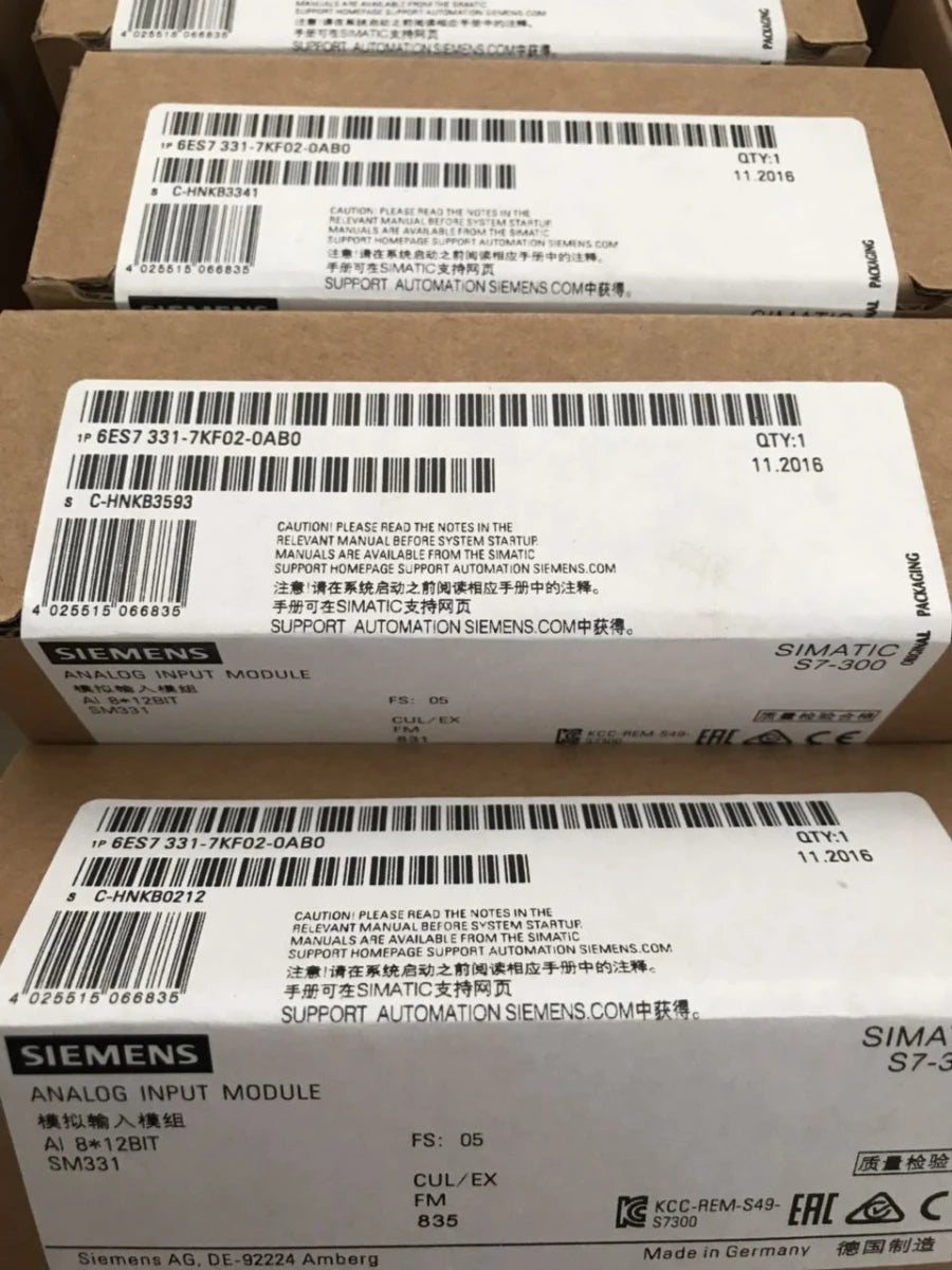 Original Module PLC 6ES7331-7KF02-0AB0 Analog Input Module SM331