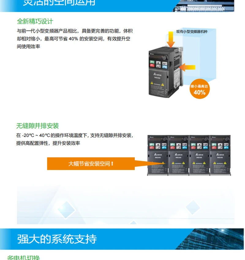 New Original Inverter VFD4A2MS43ANSAA 380V VFDS VFD7A5MS21ANSAA 1.5KW 220V MS300/0.75/1.5/2.2/3.7/5.5/7.5 Kw11 Kw 220 V