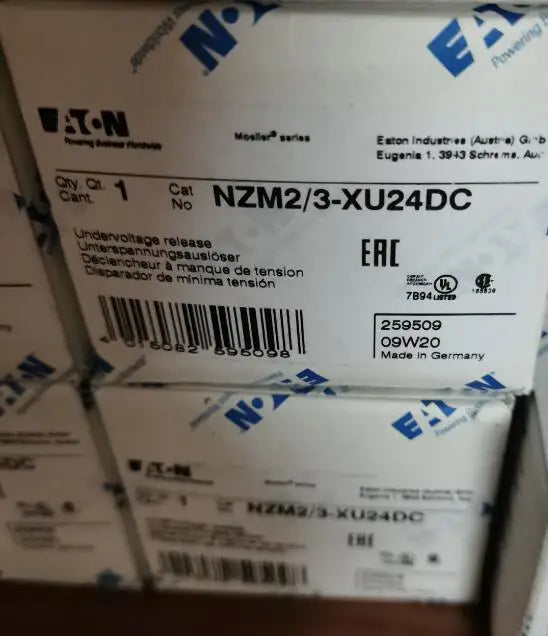 NZM2/3-XU24DC 24V Plastic Case Circuit Breaker Undervoltage Coil Original Genuine Stock