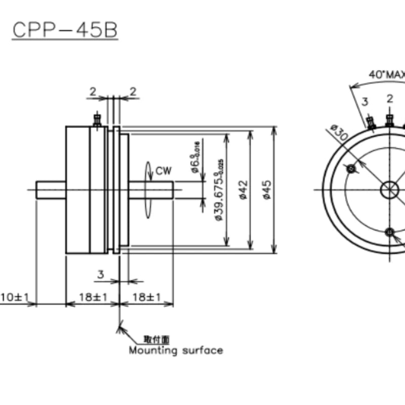 CPP45B CPP-45 CPP45B Production Double Shaft Angle Sensor Rudder Bearings Instead