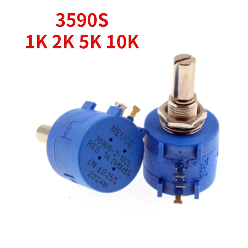 10pcs 3590S-2-103L 502L 104L Precision Multi Turn Winding Potentiometer 3590S-2-103L502L104L1K5K10K100K