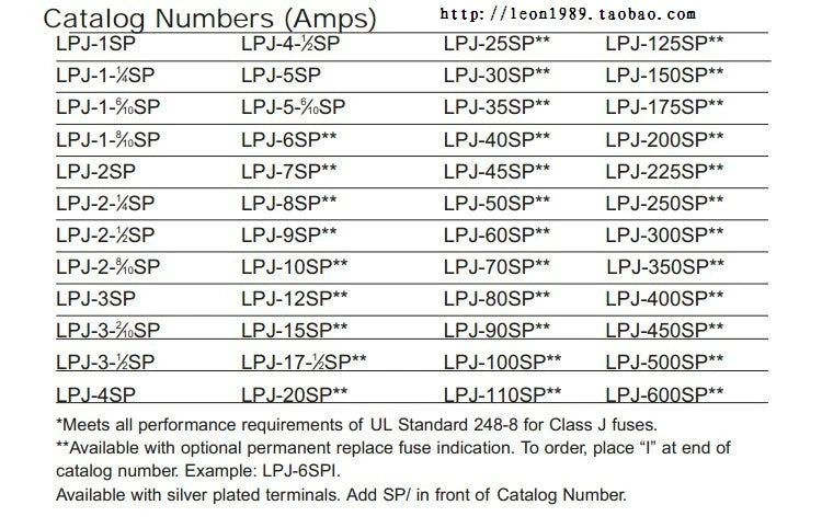 Original New FUSE LPJ-20SP Delay Fuse 21X57MM 20A600V LOW LPJ-40SP LPJ-60SP LPJ-15SP LPJ-8SP LPJ-50SP LPJ-45SP