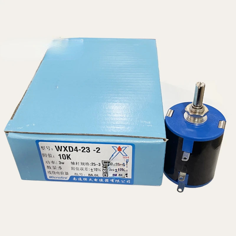 WXD4-23 3W Multi-coil Wound Potentiometer 1K 2K2 4.7K 4K7 10K 22K 47K 100K Switch Sensor WXD4-23-3W WXD4-23 WXD423
