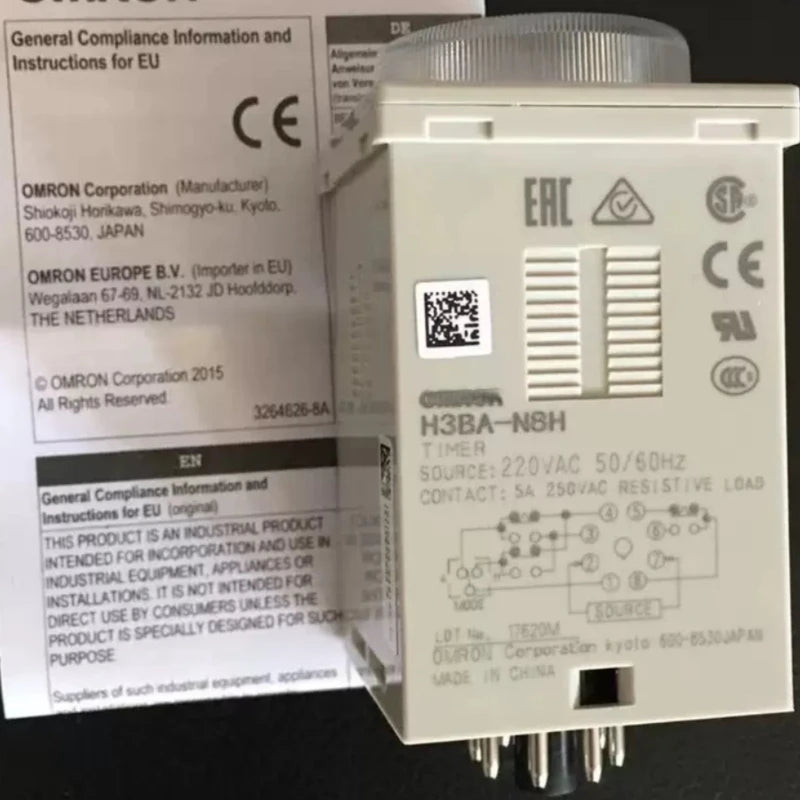 Original Factory Time Relay H3BA-N8H H3CR-H8L Power Off Delay AC220 DC24 Adjustable Factory Direct Sales Today H3CR-A8