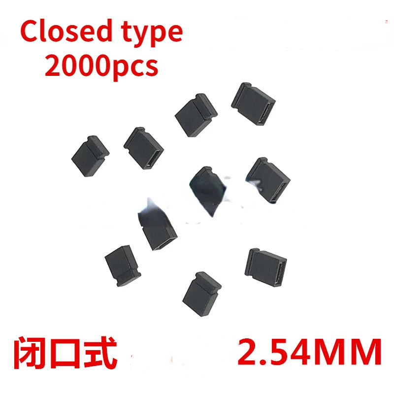 2000pcs Pin Header Jumper Cap 2.54MM Spacing Open Closed Short Circuit Connection Block Original New Org Stock Spot Mini Jumper