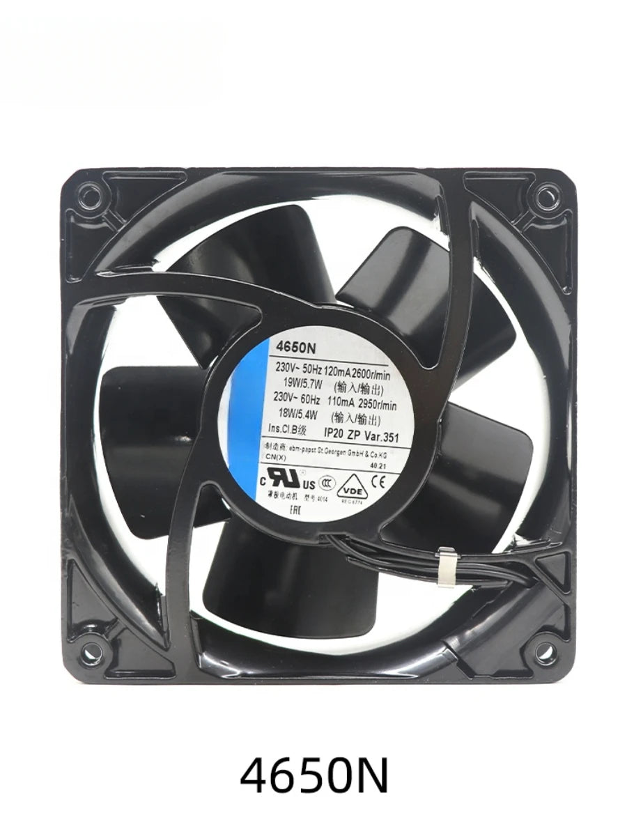 4650N 12CM 220V AC 120x120x38mm 12038 19W 2950RPM Refrigerator High Temperature Cabinet Axial Panel Heater Cooling Fan
