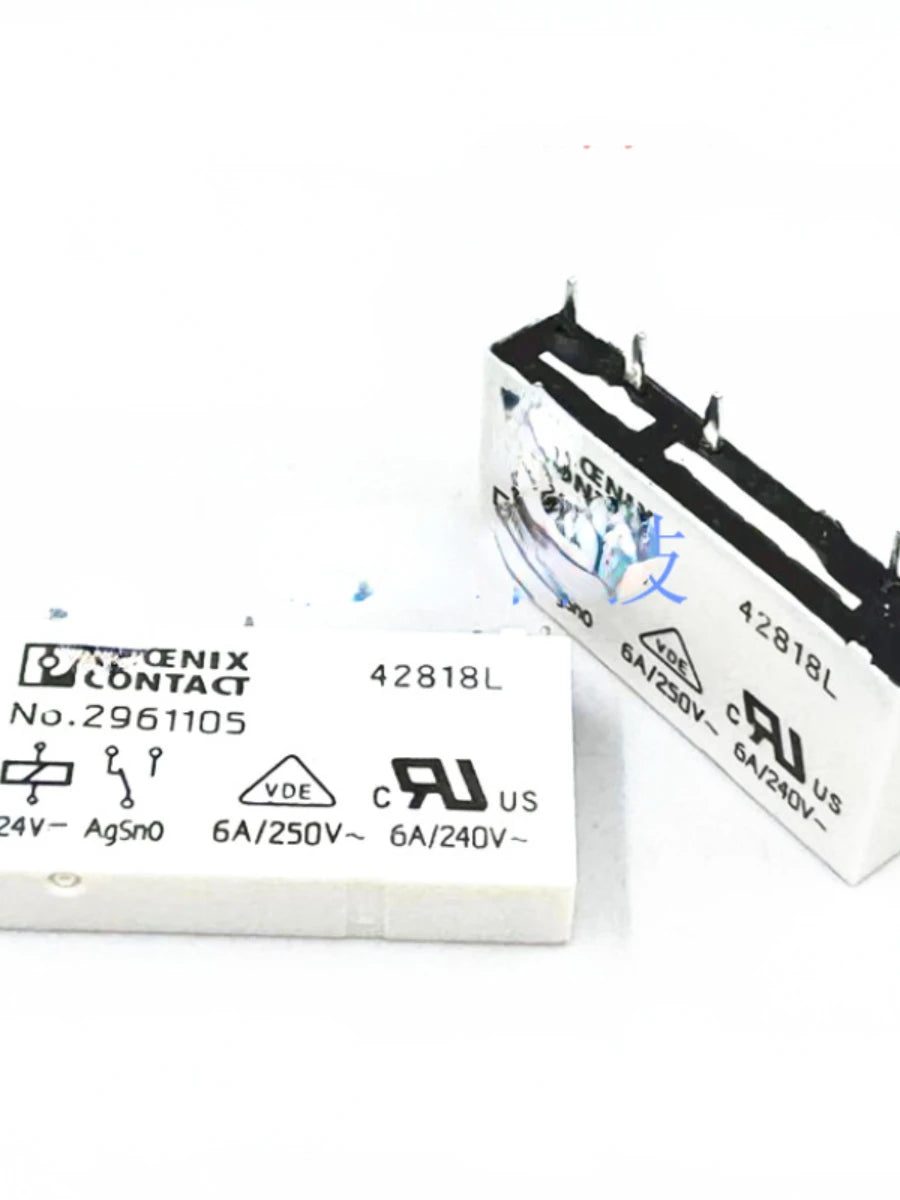 2pcs NO.2961105 24V NO.2961150 12V  Relay Pin 5 6A Spot Original New 2961105 Relay Switch