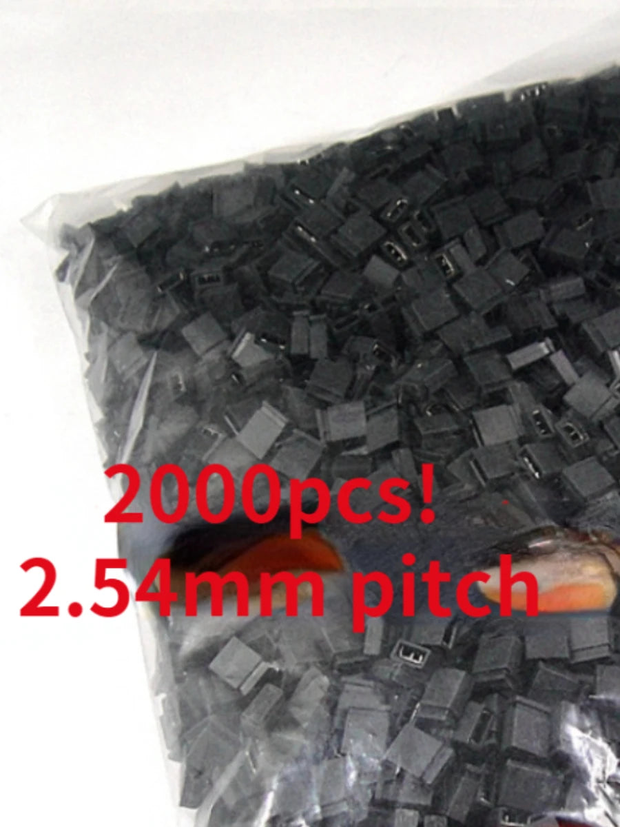 2000pcs Pin Header Jumper Cap 2.54MM Spacing Open Closed Short Circuit Connection Block Original New Org Stock Spot Mini Jumper
