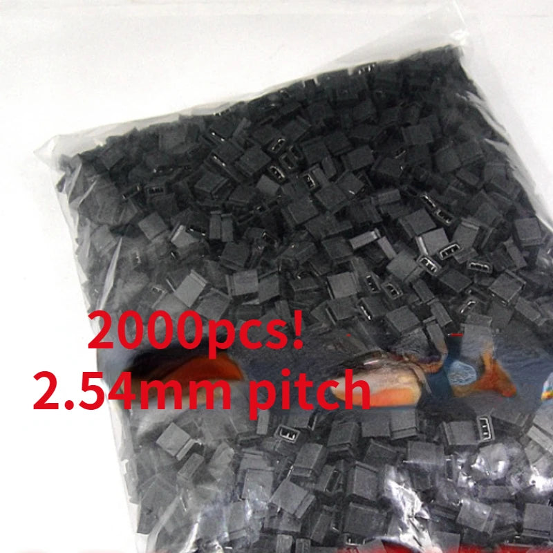2000pcs Pin Header Jumper Cap 2.54MM Spacing Open Closed Short Circuit Connection Block Original New Org Stock Spot Mini Jumper